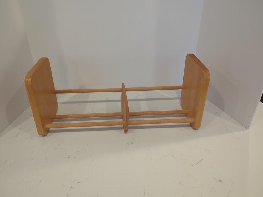 Vintage Napa Valley Box Company Wooden Rack Book Shelf VHS CD DVD Storage